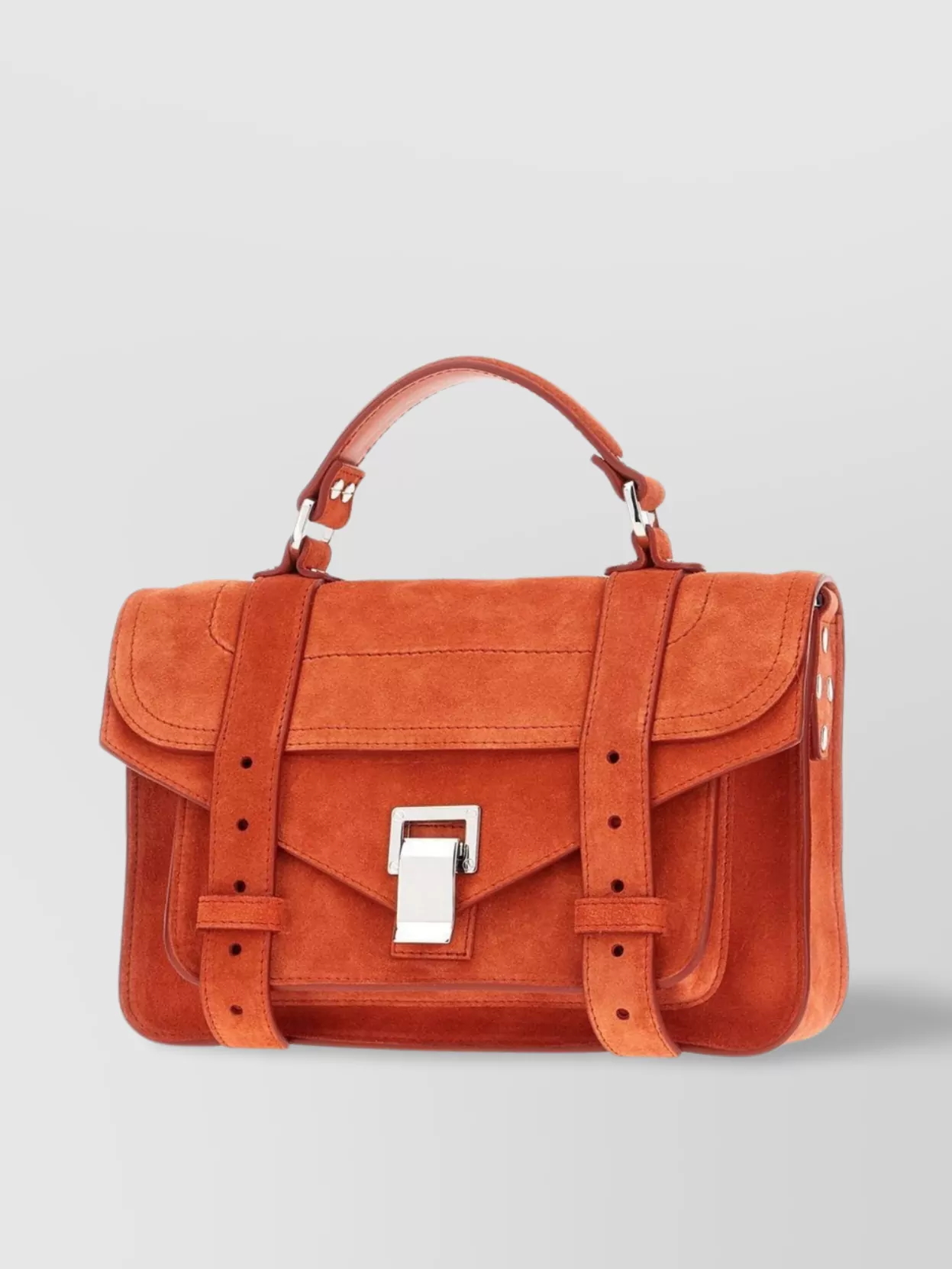 Proenza Schouler Medium Suede Handbag Leather Strap