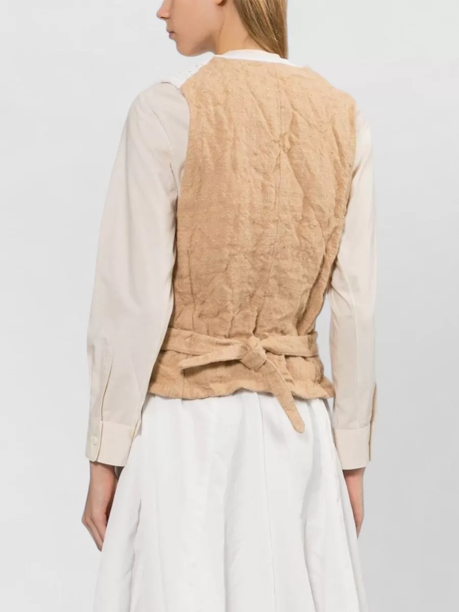 Comme Des Garçons Floral-Embroidered Vest