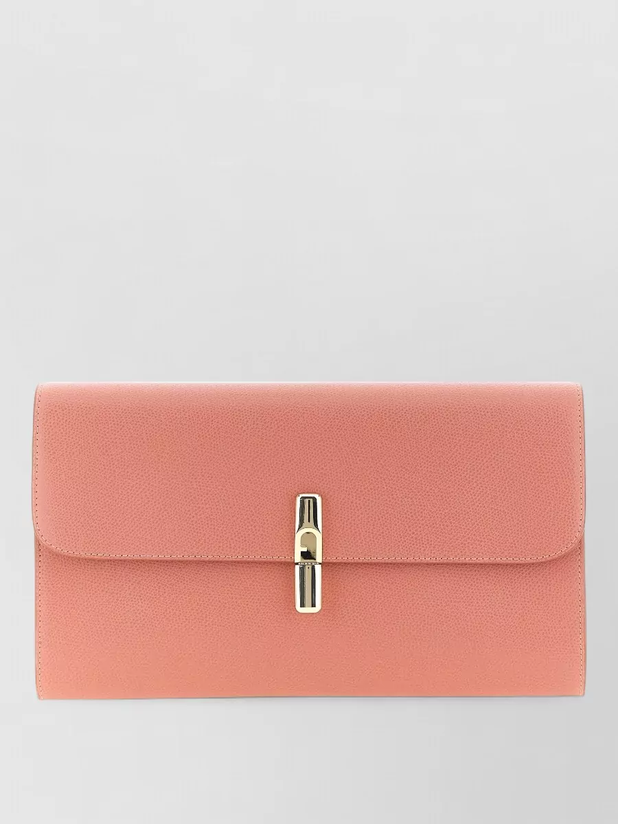 Furla textured leather clutch bag