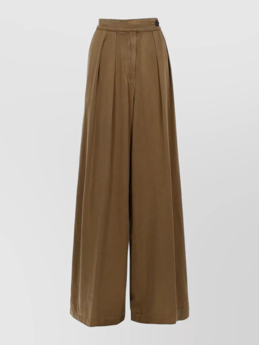 Dries Van Noten Pleated wide-leg trousers