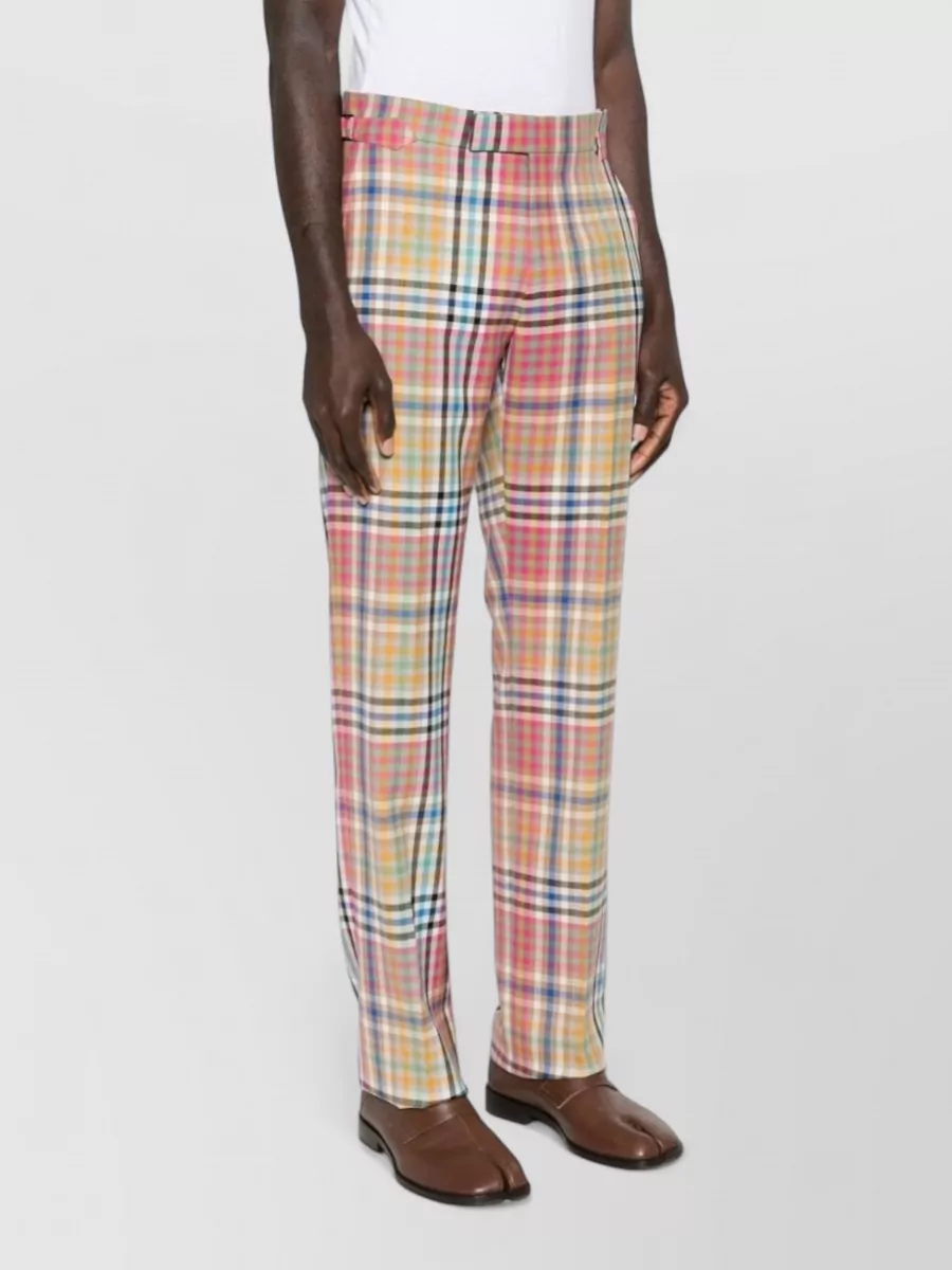 Vivienne Westwood Check Trousers Belt Loops Side And Back Pockets