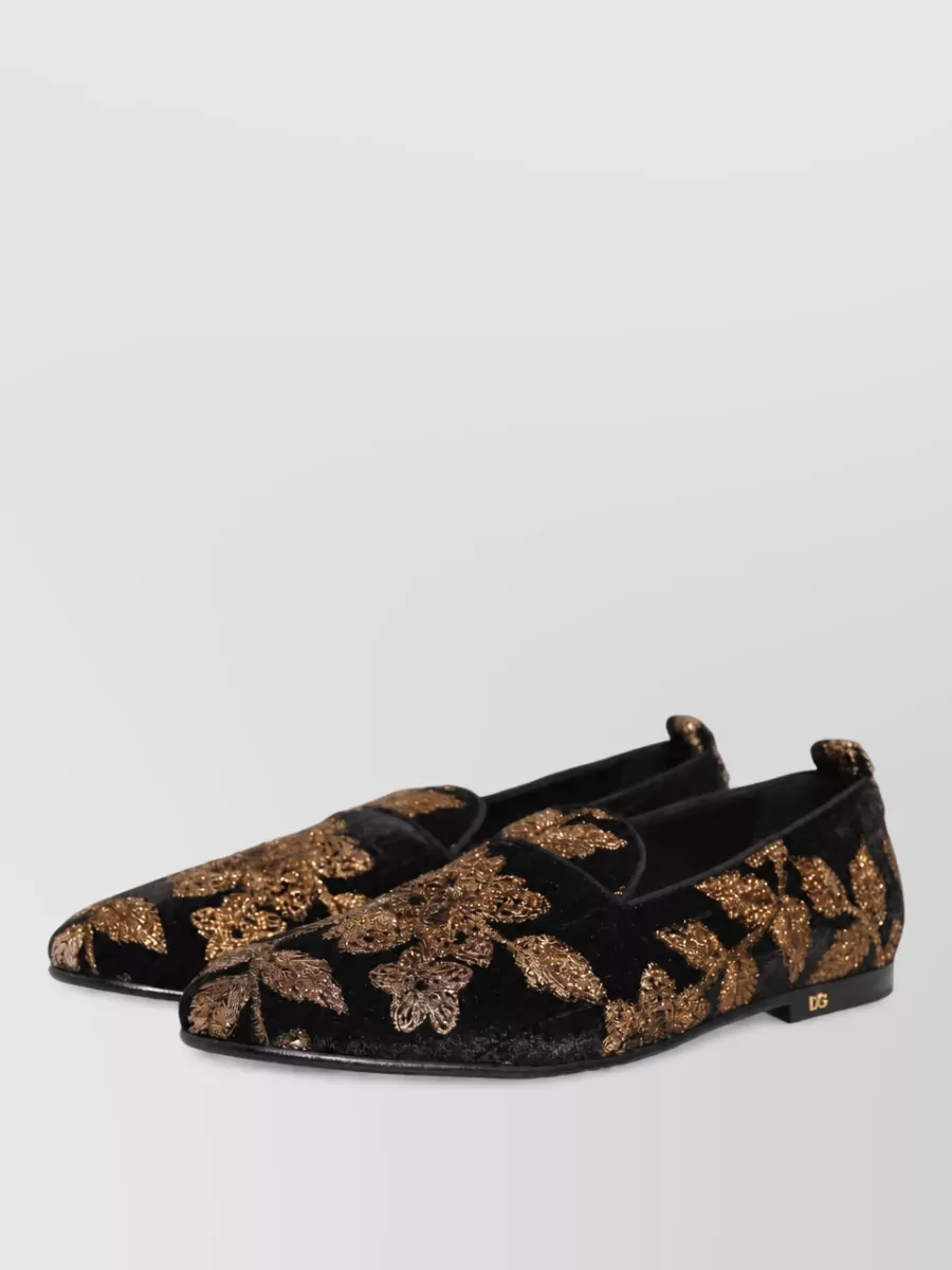 Dolce&Gabbana Floral Jacquard Slippers