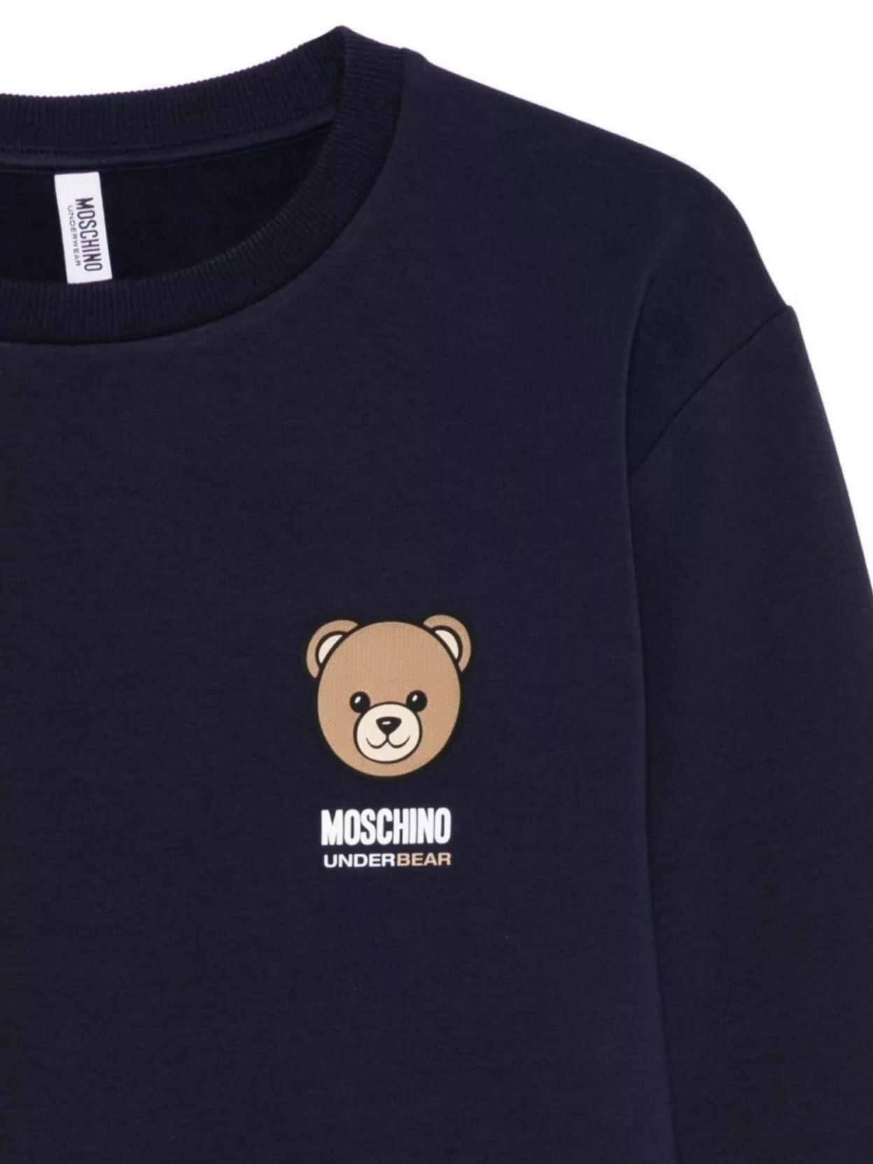 Moschino Embroidered Teddy Bear Crew Neck Sweater