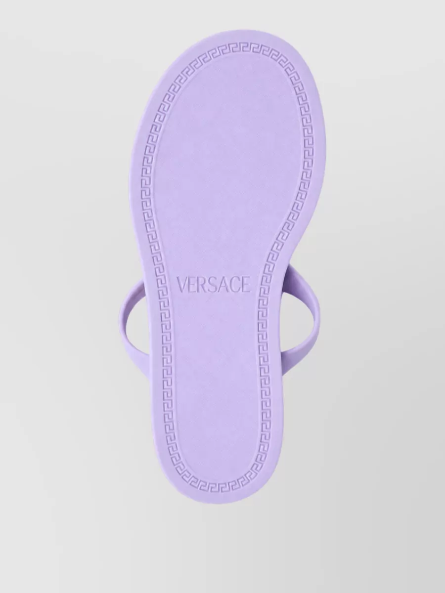 Versace Rubber T-Strap Slides