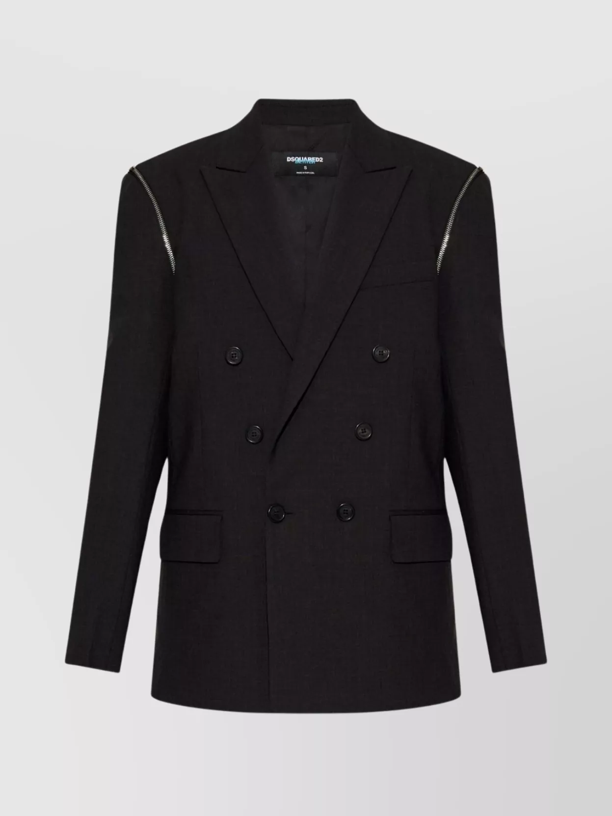 Dsquared2 X Bettter Double-breasted Zip Blazer In Black