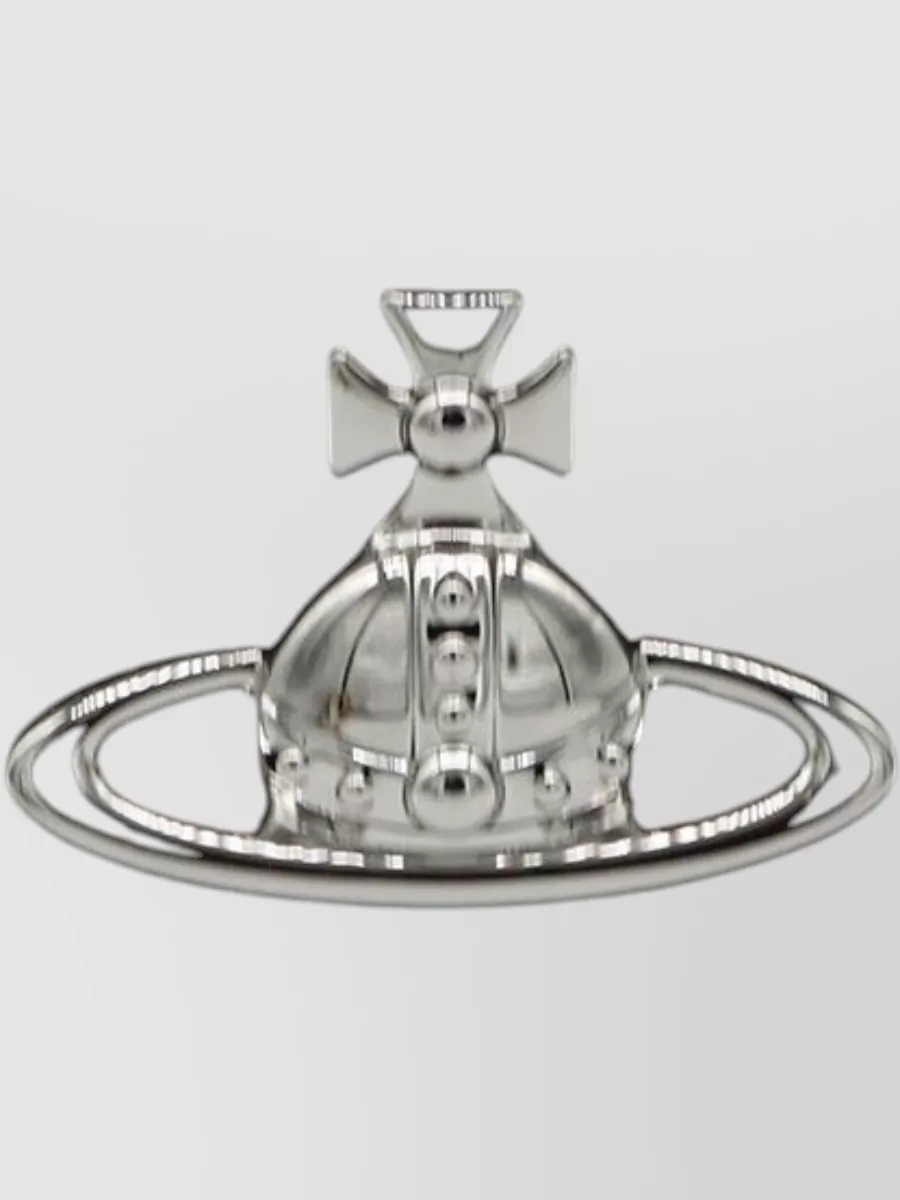 Vivienne Westwood Shoulder Bag Silver Tone Hardware Strap