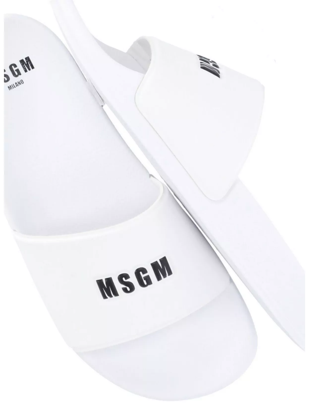 Msgm Man's Round Toe Flat Sole Sandals