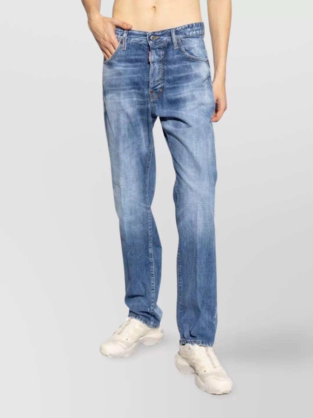 Dsquared2 Five-Pocket Trousers Featuring Distressed Finish