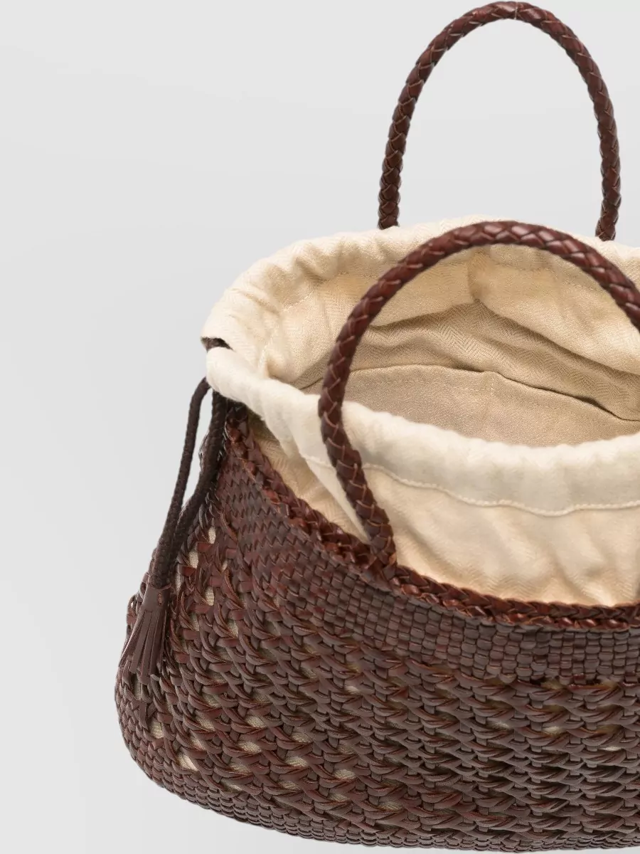 Dragon Diffusion Santa Cano Woven Leather Tote Bag