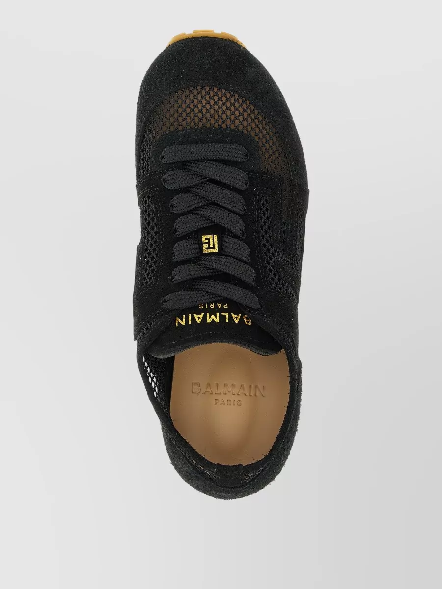 Balmain Racer 45 Suede Low Top Sneakers