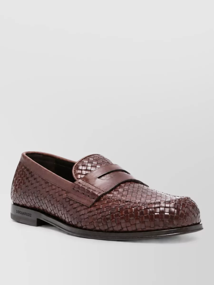 Dsquared2 leather monk shoes