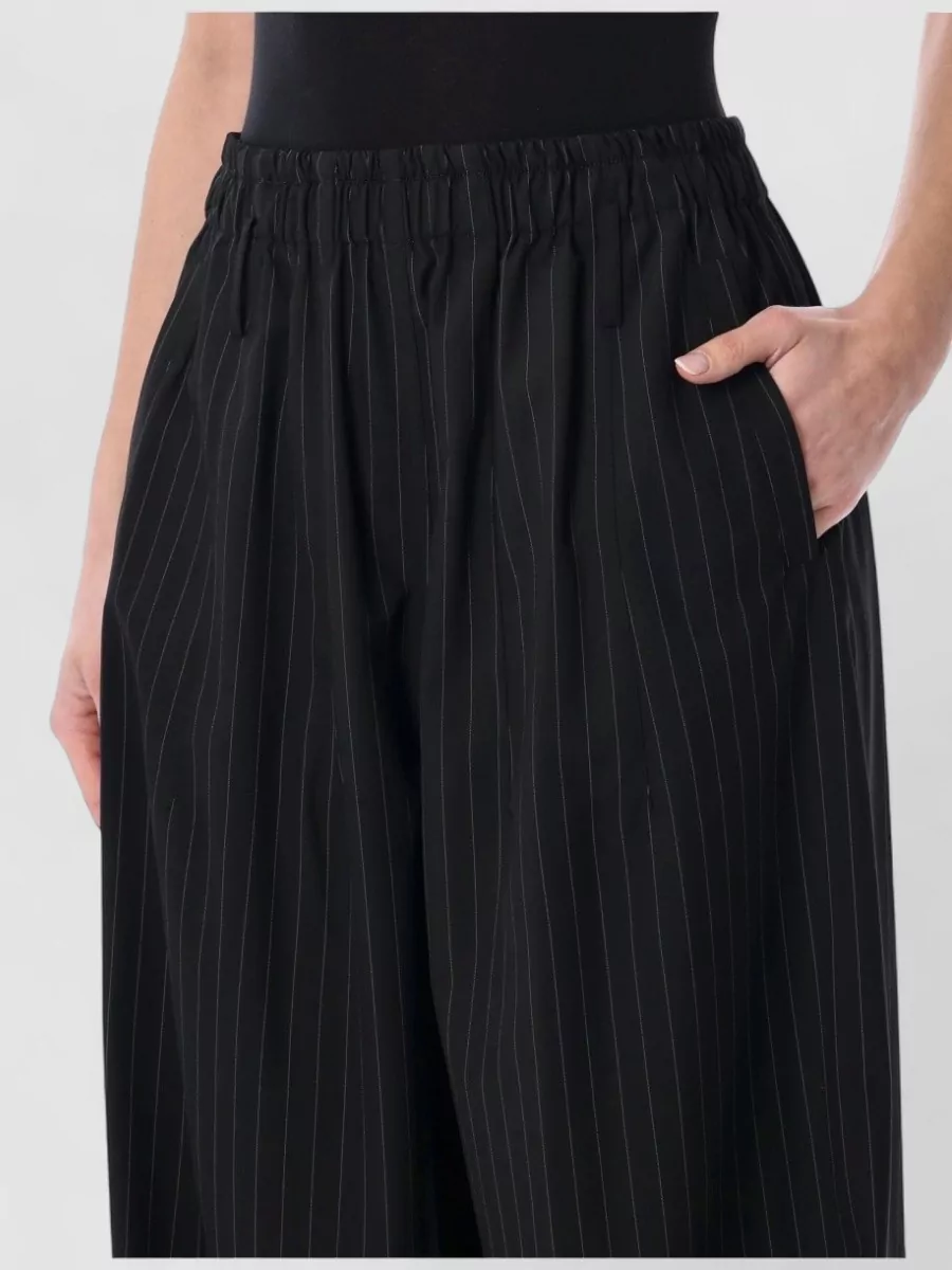 The Frankie Shop Pinstripe Wide-Leg Track Pants