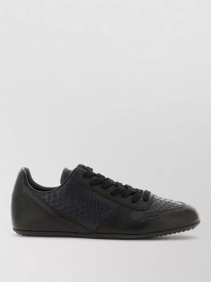 Rick Owens Leather Low-Top Sneakers