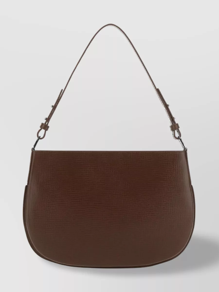 Shop By Far Issa Leather Shoulder Bag In Burgundy