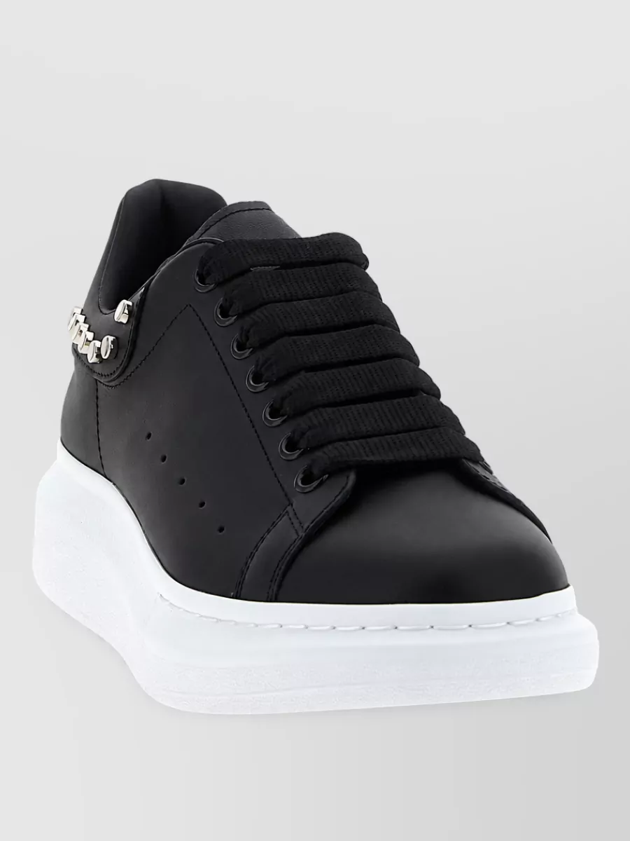 Mc Queen Leather oversized sole low-top sneakers