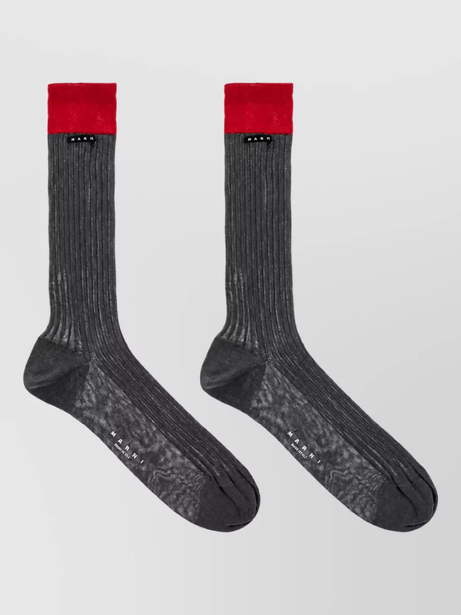 Marni ribbed mid-calf socks