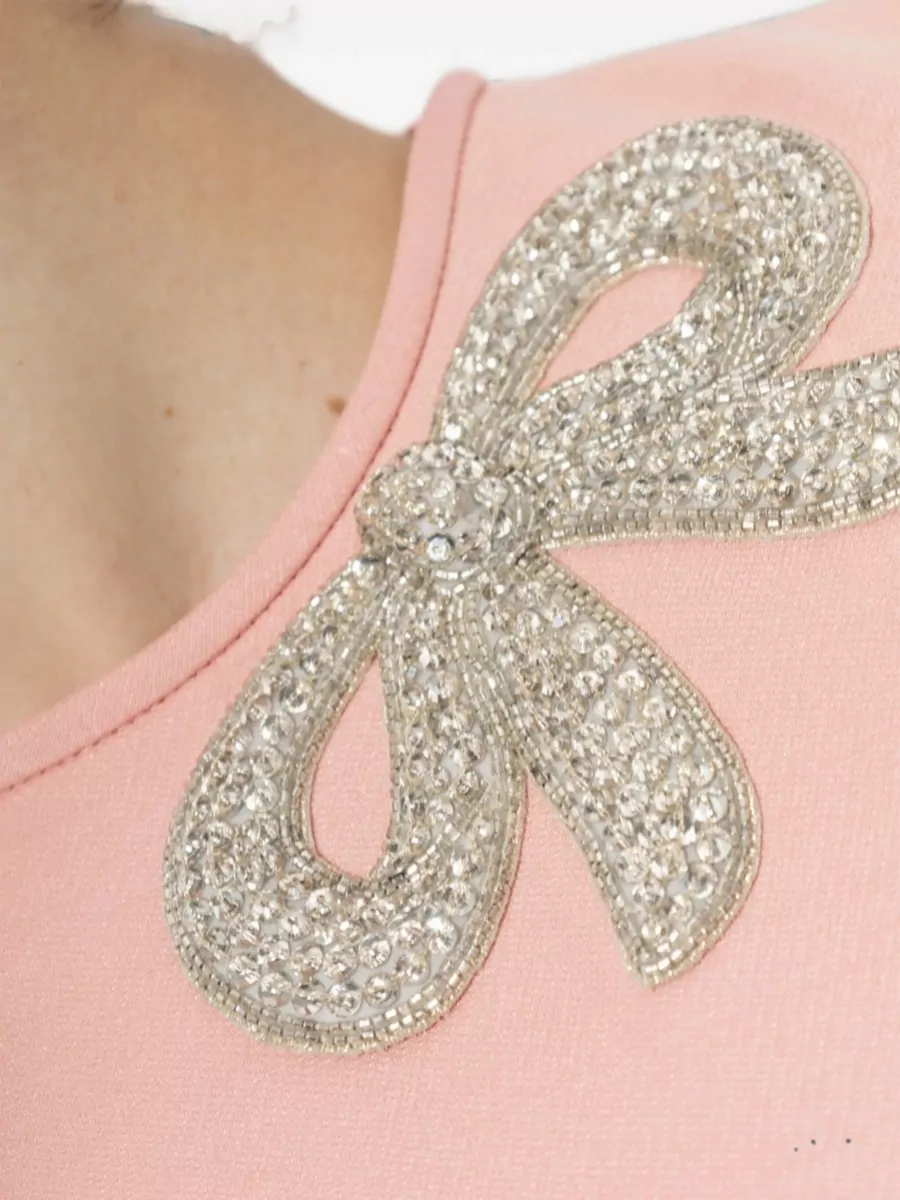 Valentino Silk Wool Crystal-Embellished Mini Dress