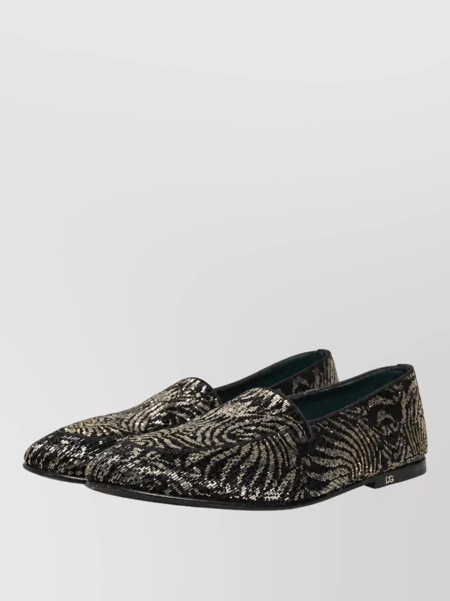 Dolce&Gabbana Leather Embellished Loafers