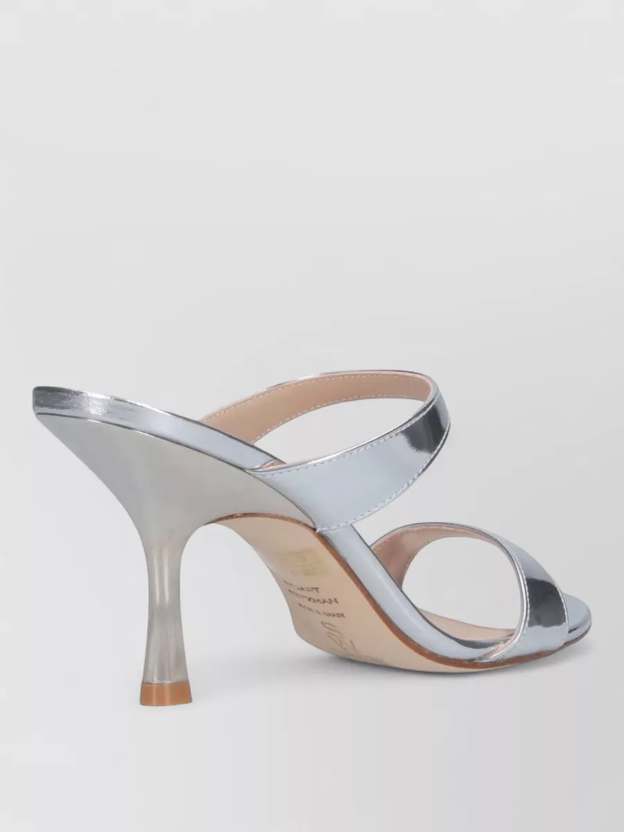 Stuart Weitzman Nudist 85 Metallic Leather Mules