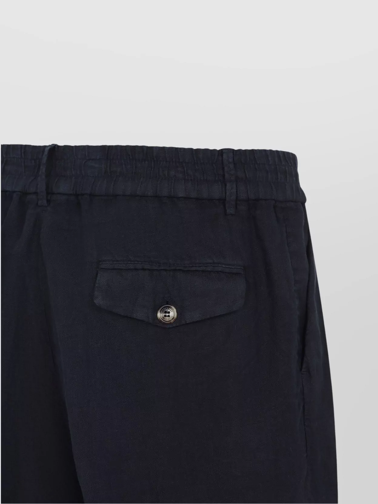 Brunello Cucinelli Elastic Waistband Linen Bermuda Shorts