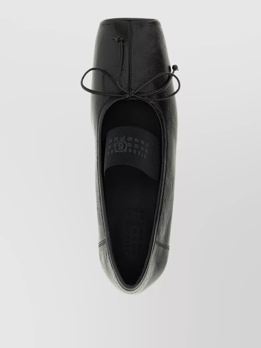 Mm6 Maison Margiela Ballet Flats Square Toe Bow Detail