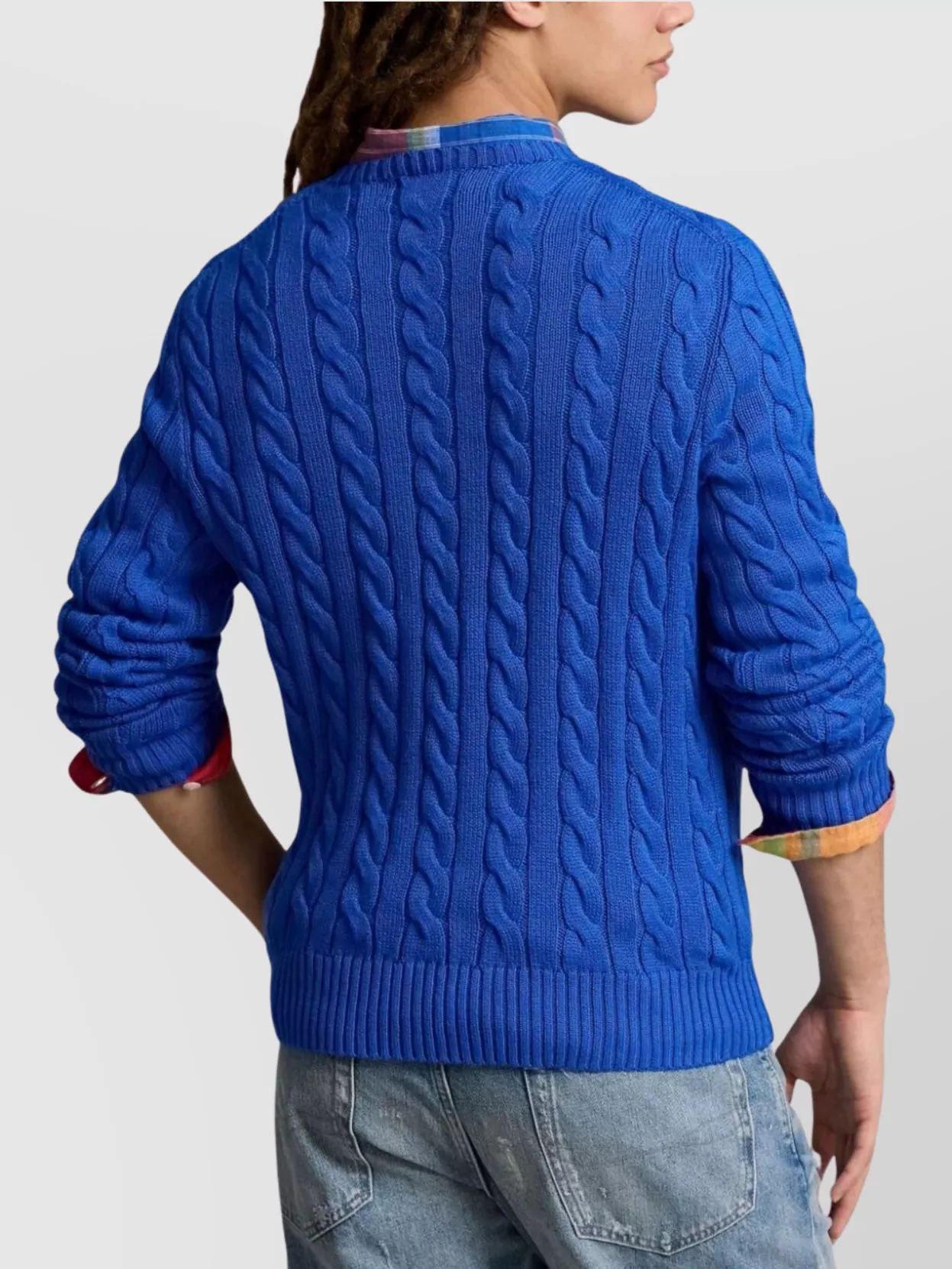 Polo Ralph Lauren Modern Cable-Knit Cotton Sweater With Ribbed Accents