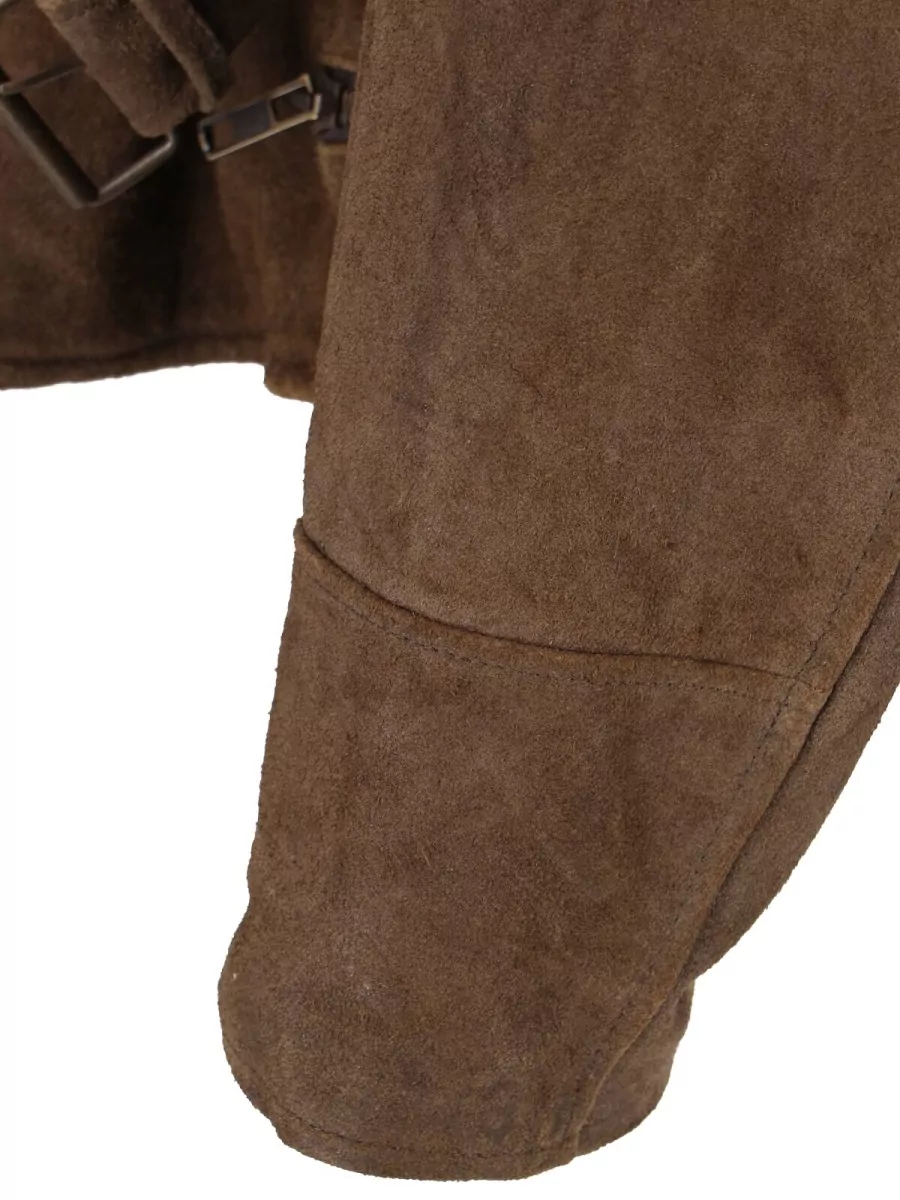 Mm6 Maison Margiela Suede Jacket With Belted Waist And Pockets