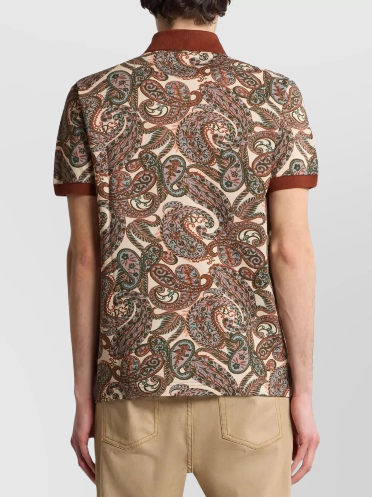 Etro Roma Polo Shirt Paisley Design