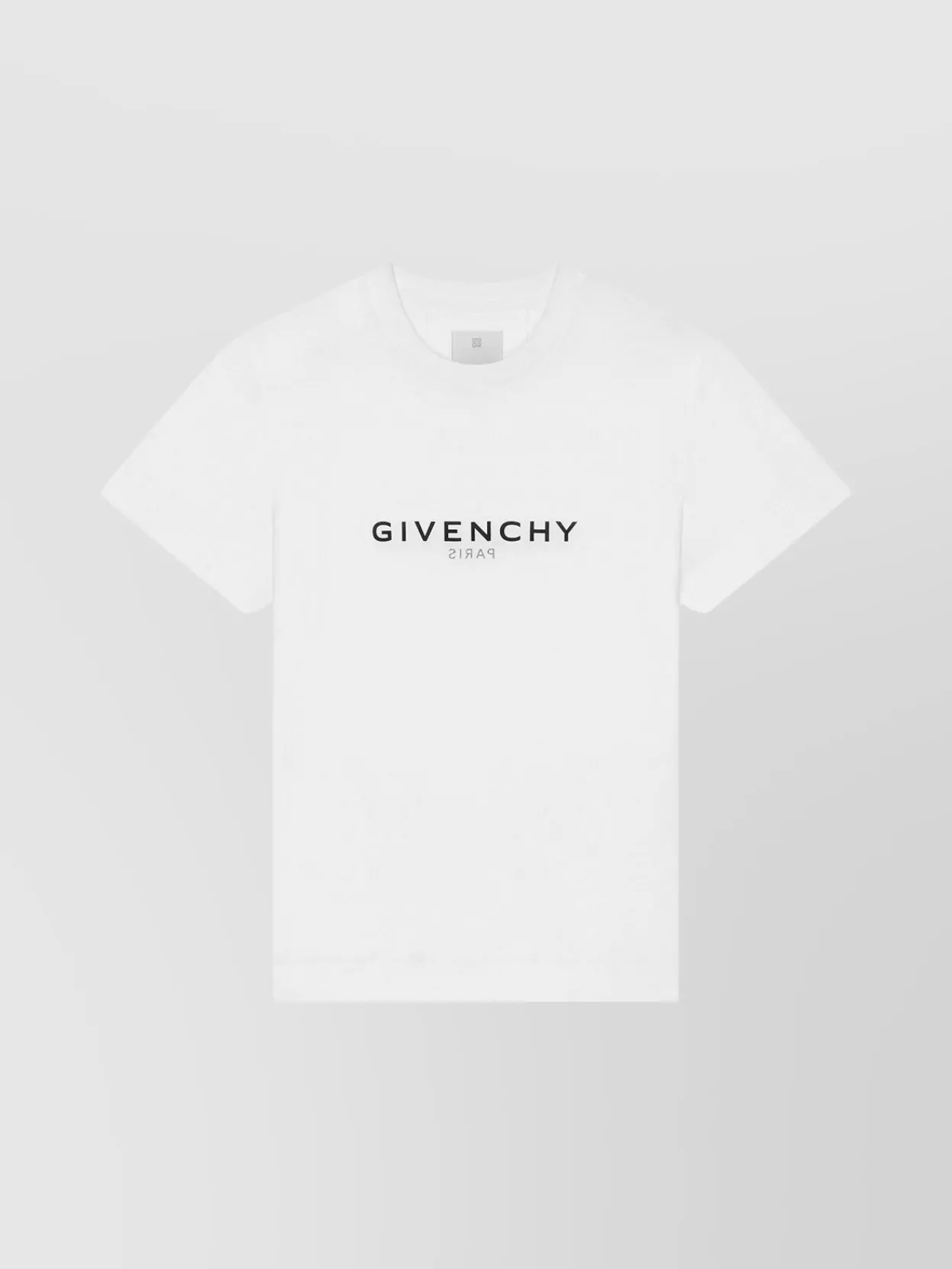 Shop Givenchy Reversed Signature Print Crew Neck Slim Fit T-shirt In White