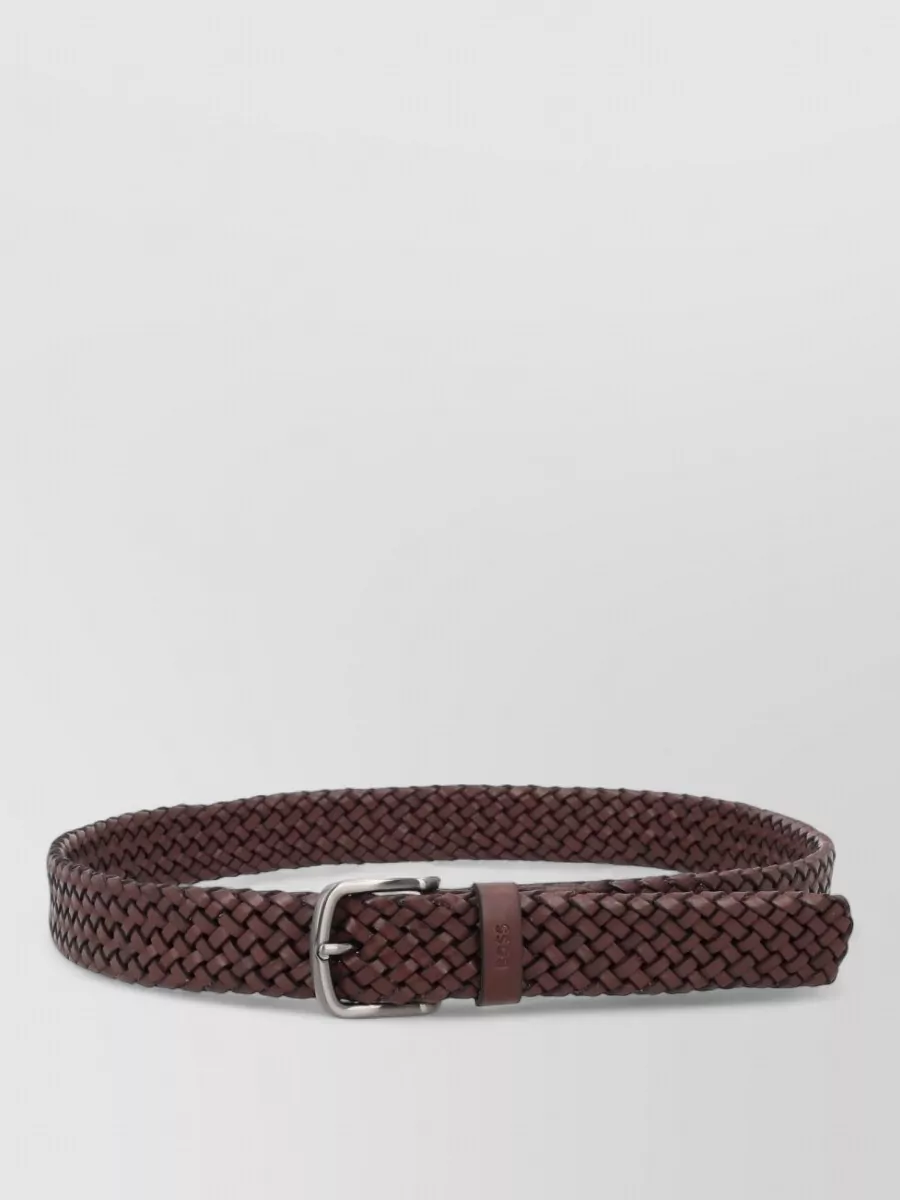 Boss leather belt