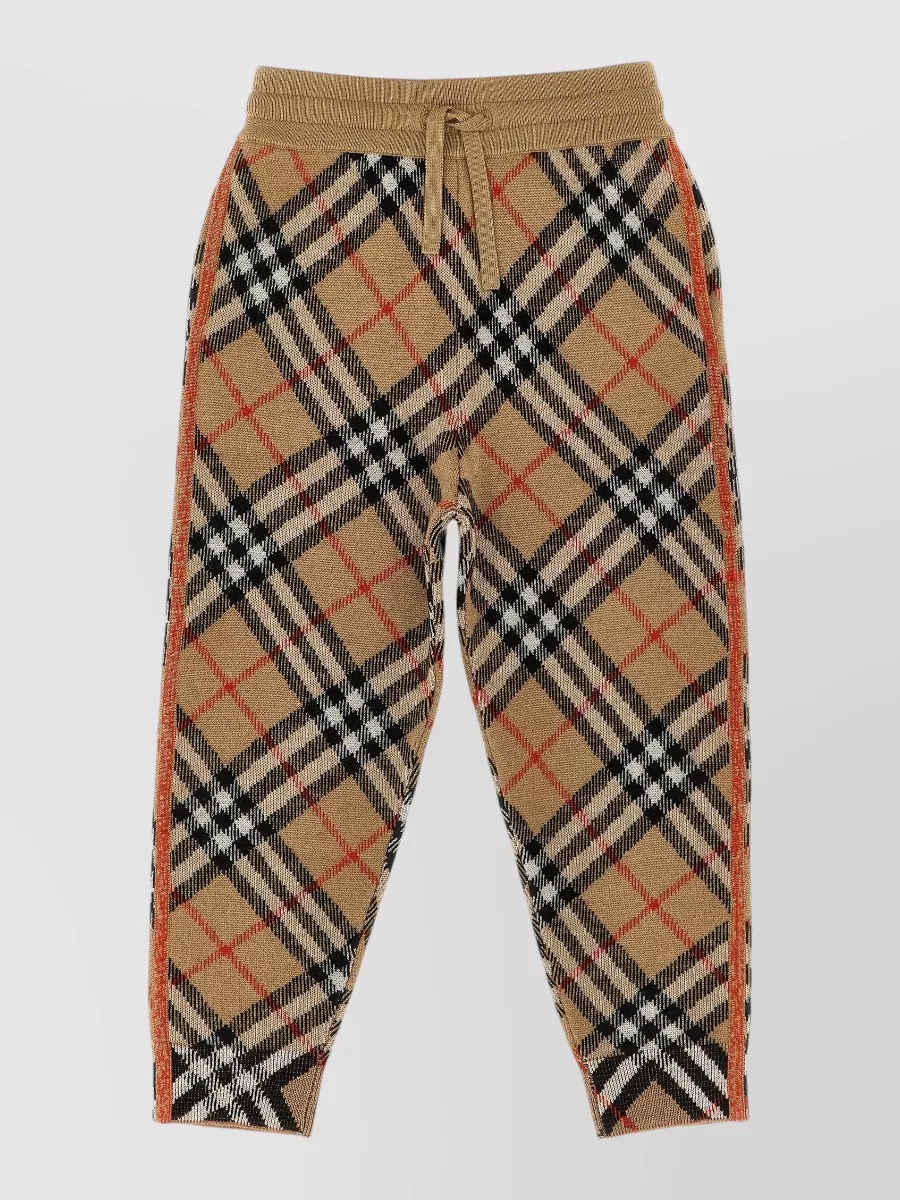 Burberry Check wool joggers