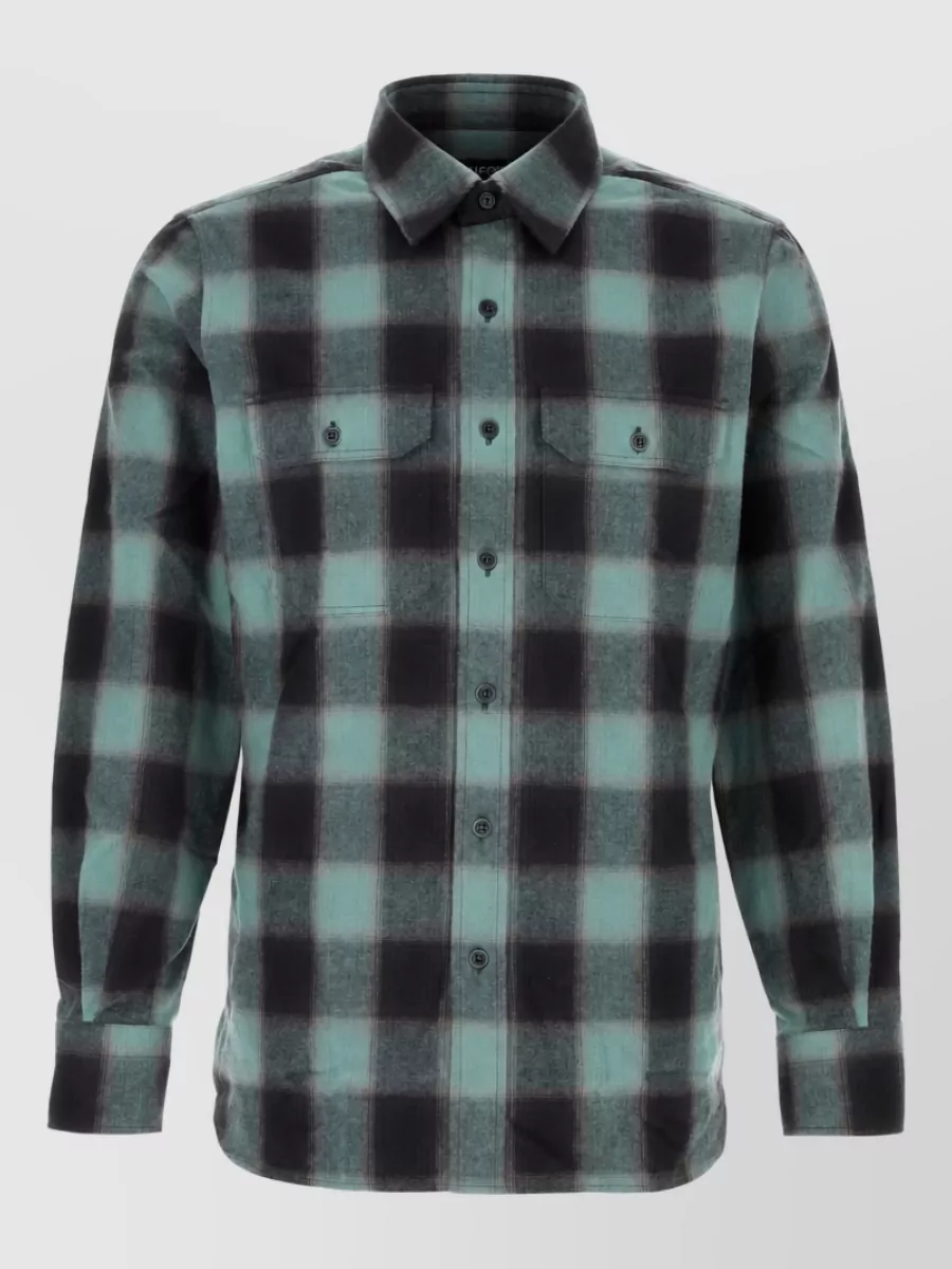 Tom Ford Embroidered flannel shirt