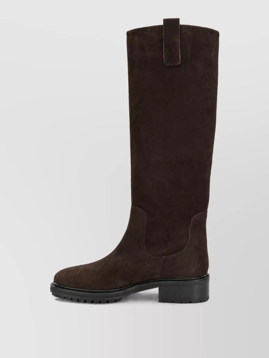 Aeyde Suede Leather Knee-High Boots