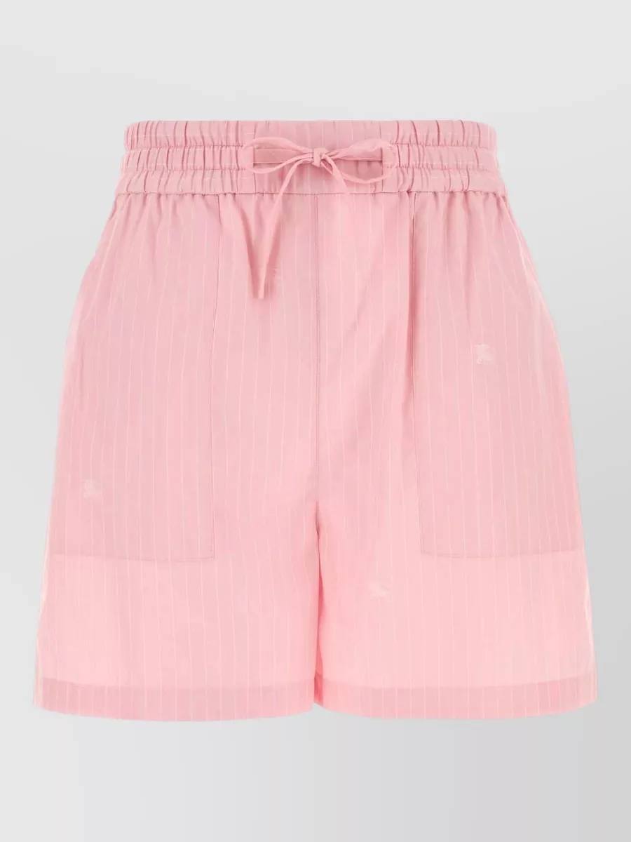 Burberry Embroidered Poplin Knee-Length Shorts