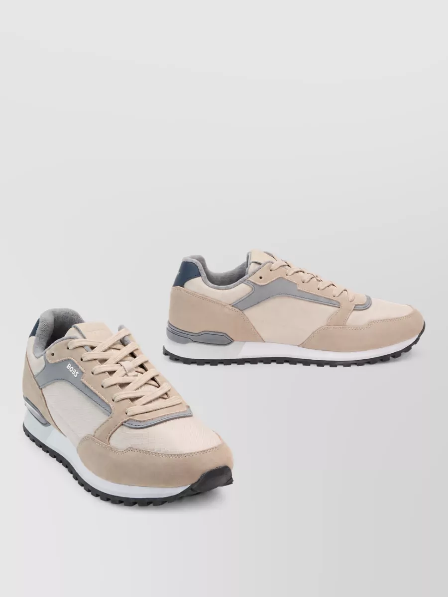 Boss calfskin low-top sneakers