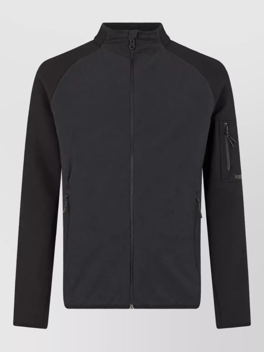 Boss high collar zip sweatshirt