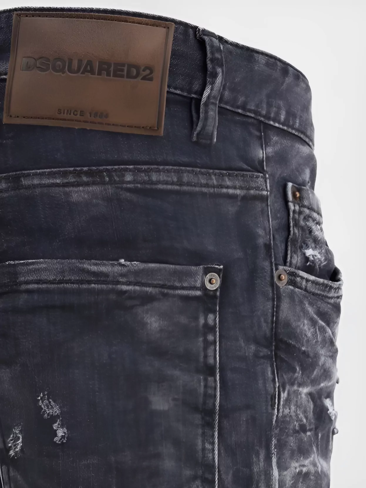 DSQUARED2 DISTRESSED SKATER JEANS WORN EFFECT
