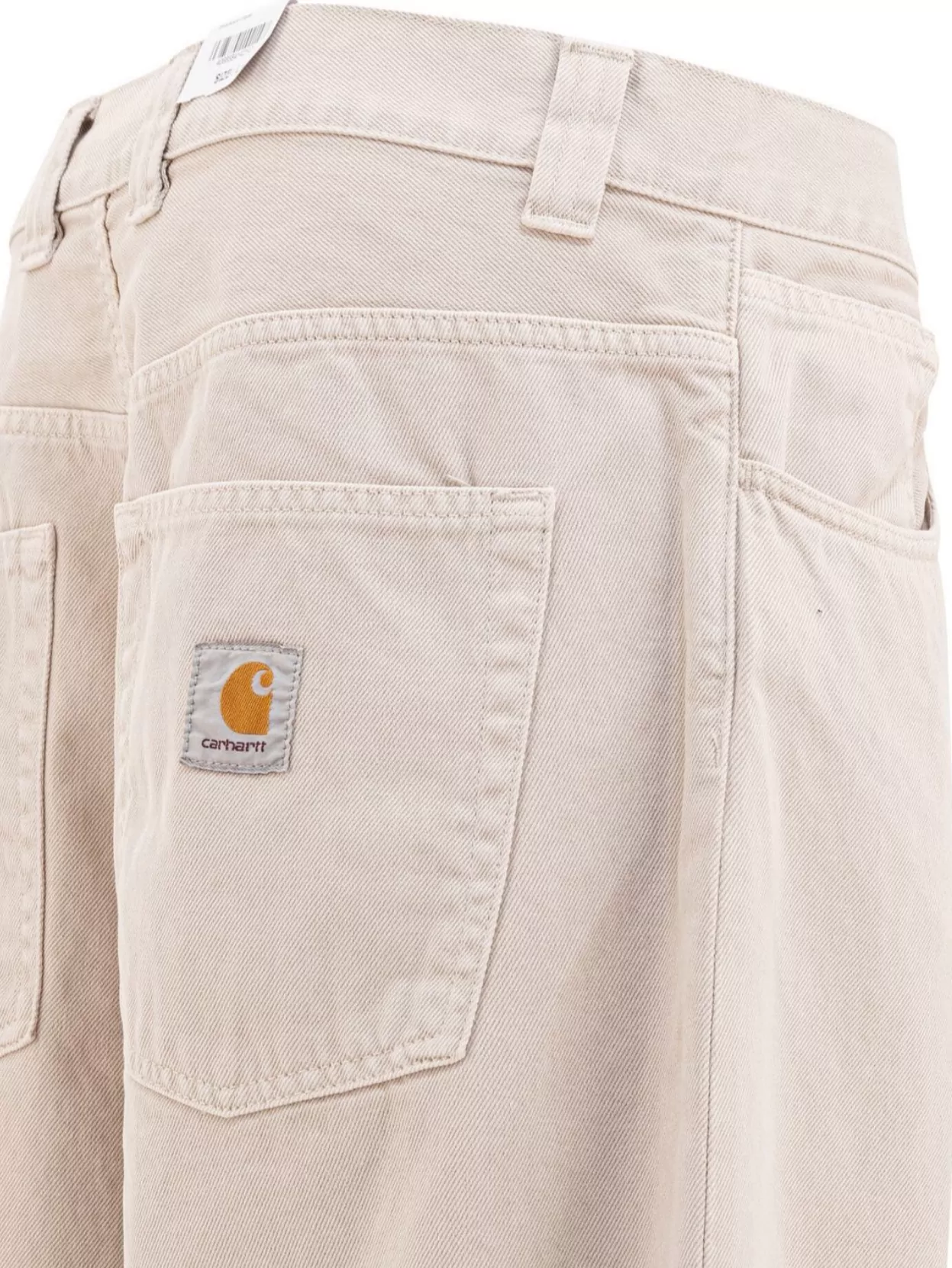 Carhartt Denim Trousers With Belt Loops And Pockets