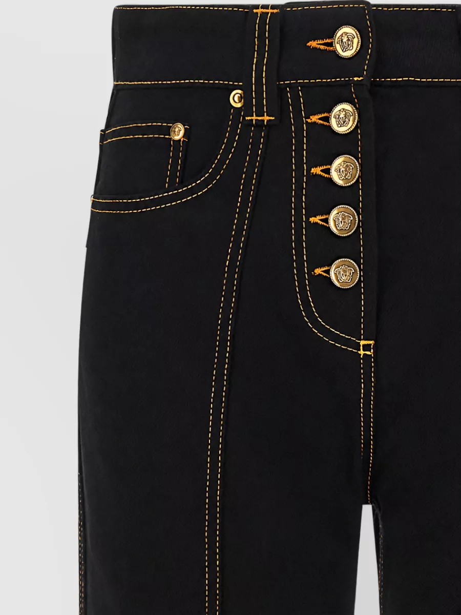 Versace High-Rise Straight-Leg Denim Jeans
