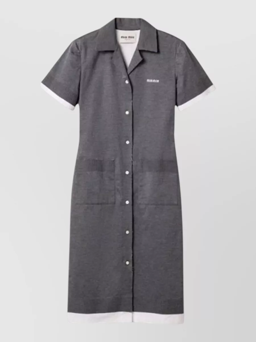 Miu Miu silk knee-length dress