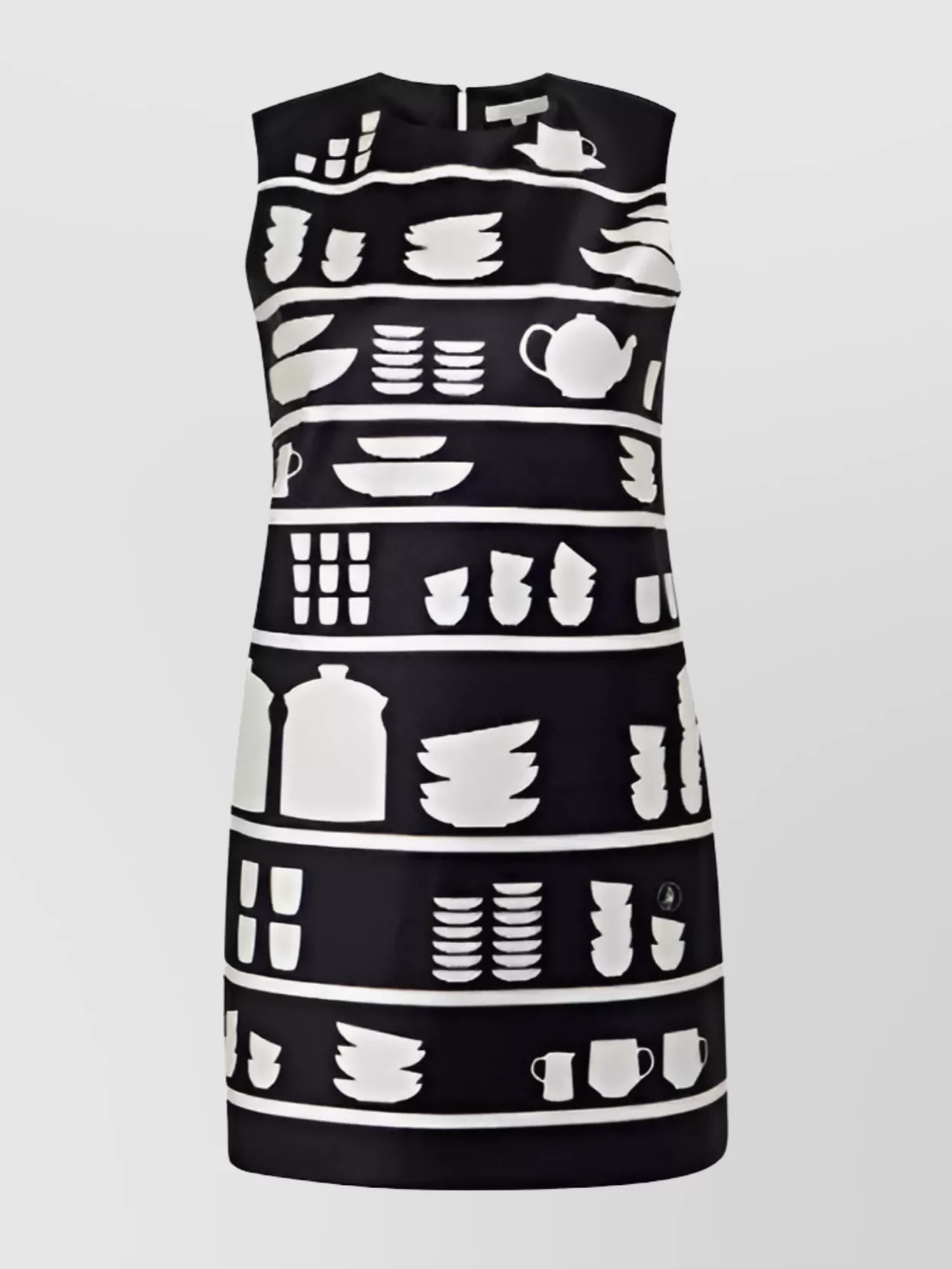 Jw Anderson Graphic Print Sleeveless Mini Dress In Black
