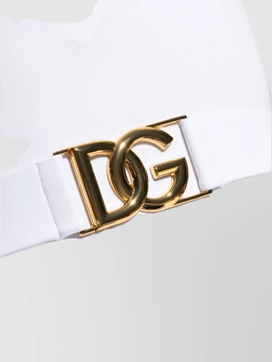 Dolce&Gabbana Belted Halterneck Swimsuit High Leg Design