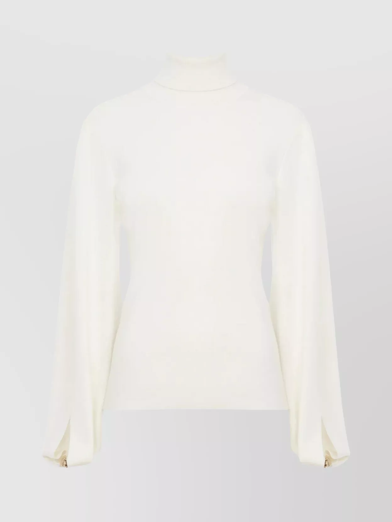 Chloé Textured Ribbed Knit Top With Slit Sleeves