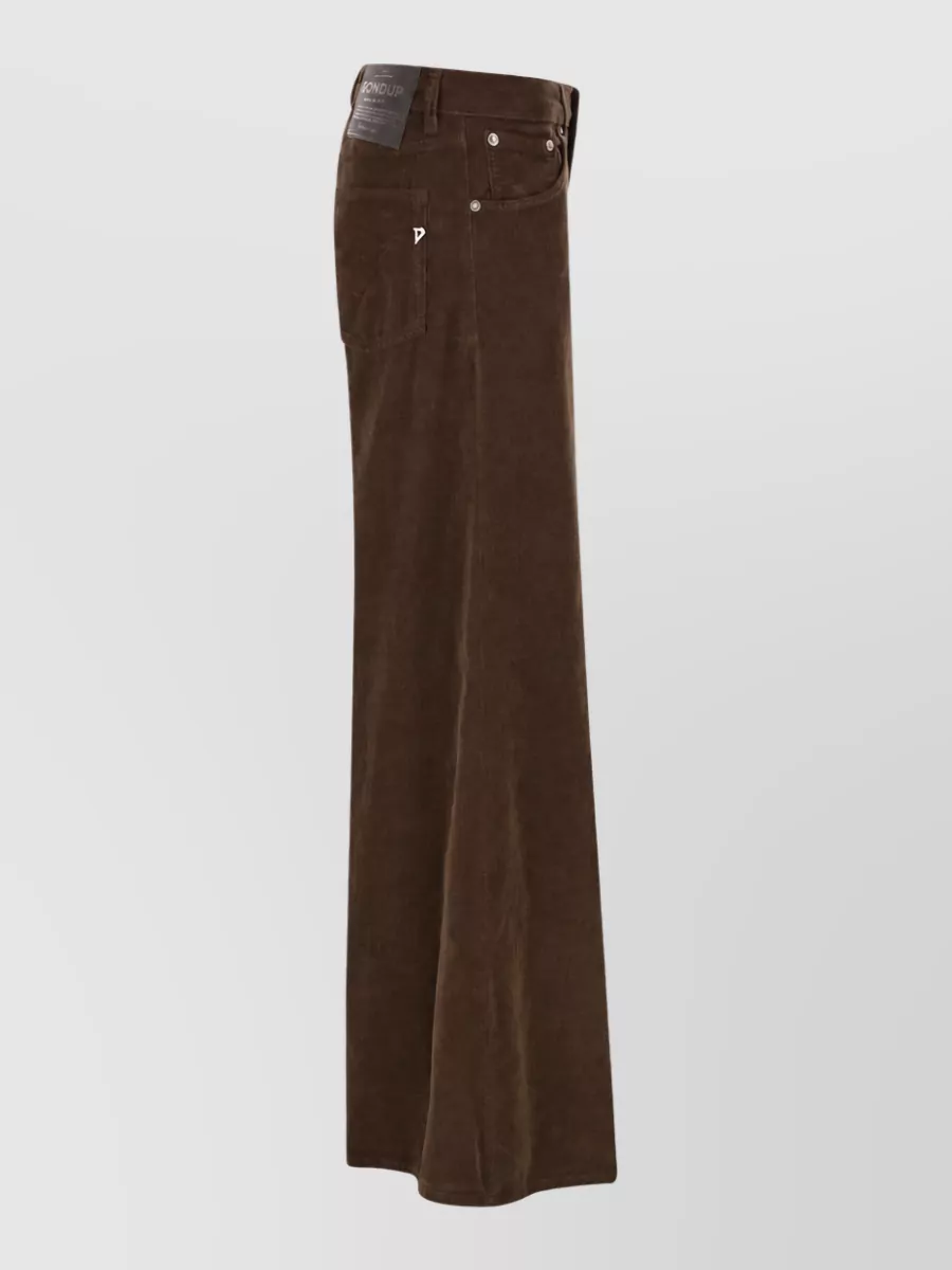 Dondup velvet wide-leg trousers