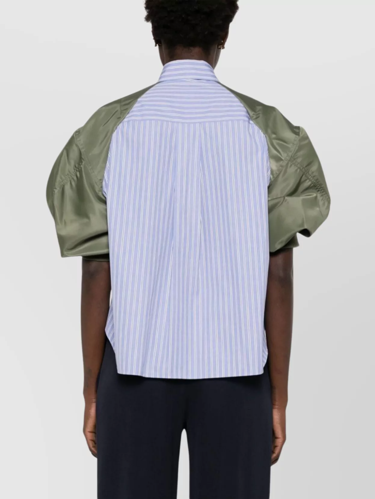 Sacai Striped Cotton And Nylon Shirt