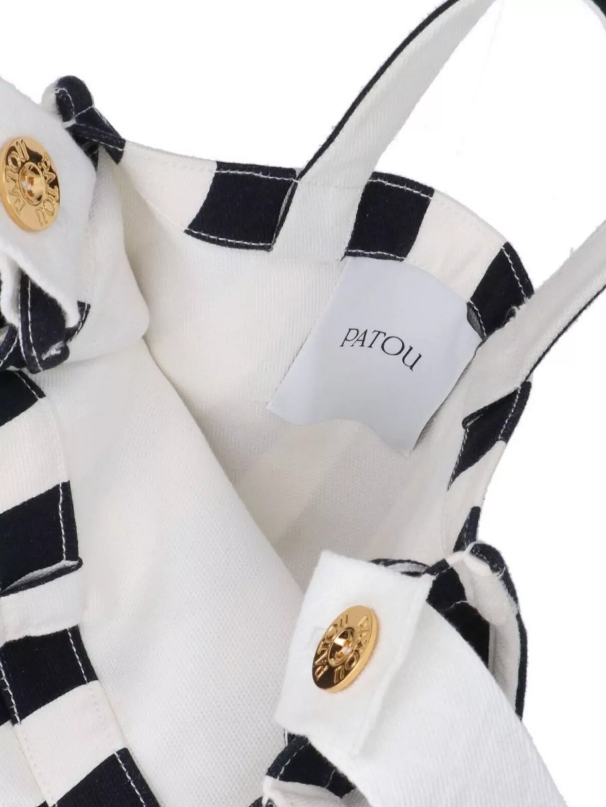 Patou Striped Pattern Tote Bag With Shoulder Strap