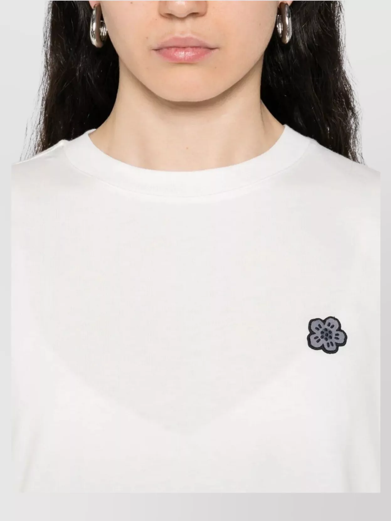 Kenzo Placed Relax T-Shirt Flower Appliqué