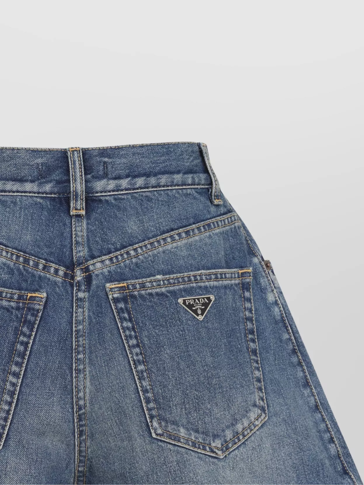 Prada Cotton High Waist Shorts