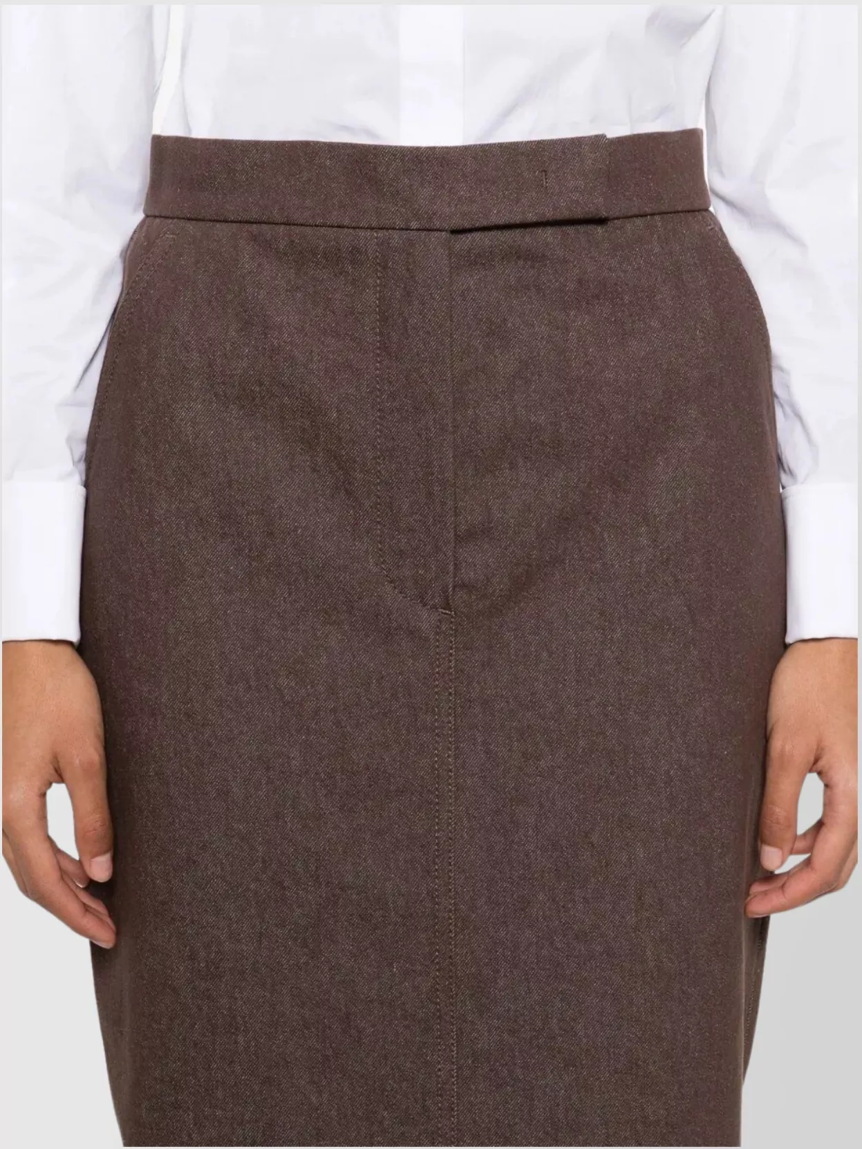 Max Mara Pianosa Back Slit Midi Skirt