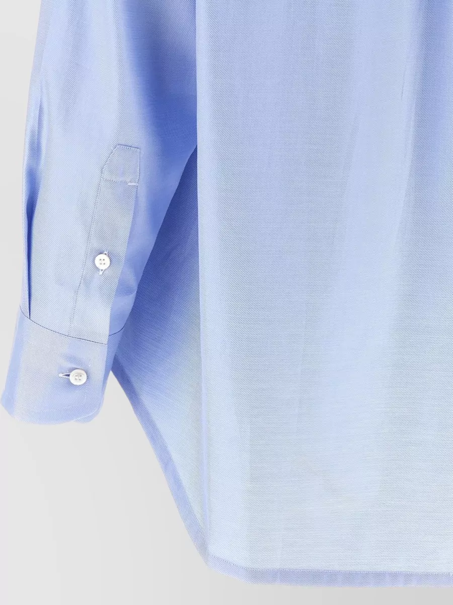 Brioni Cotton Twill Long-Sleeve Shirt